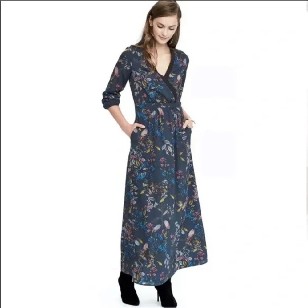 Banana Republic floral midi dress 4